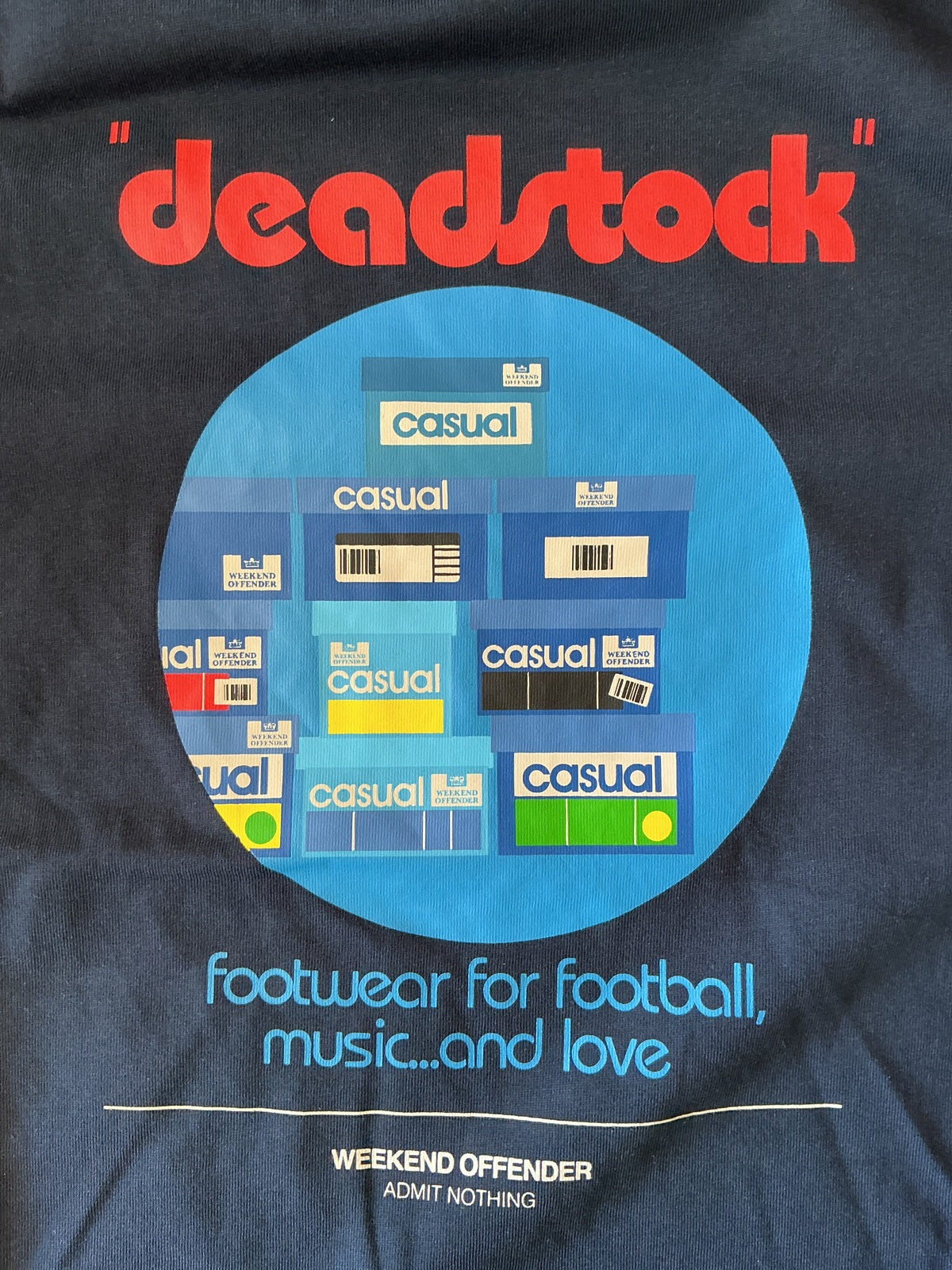 Weekend Offender Deadstock Casual Football Graphic T-Shirt Size M