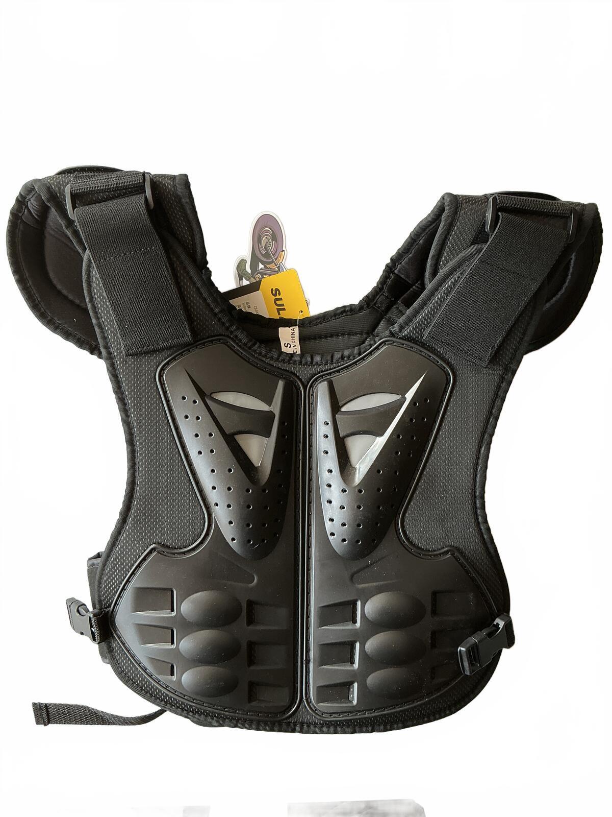 Sulaite Black Protective Motorcycle Body Armour Vest Size Small