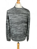 *New* Men's Crew Neck Sweater Grey Black Knit Only and sons