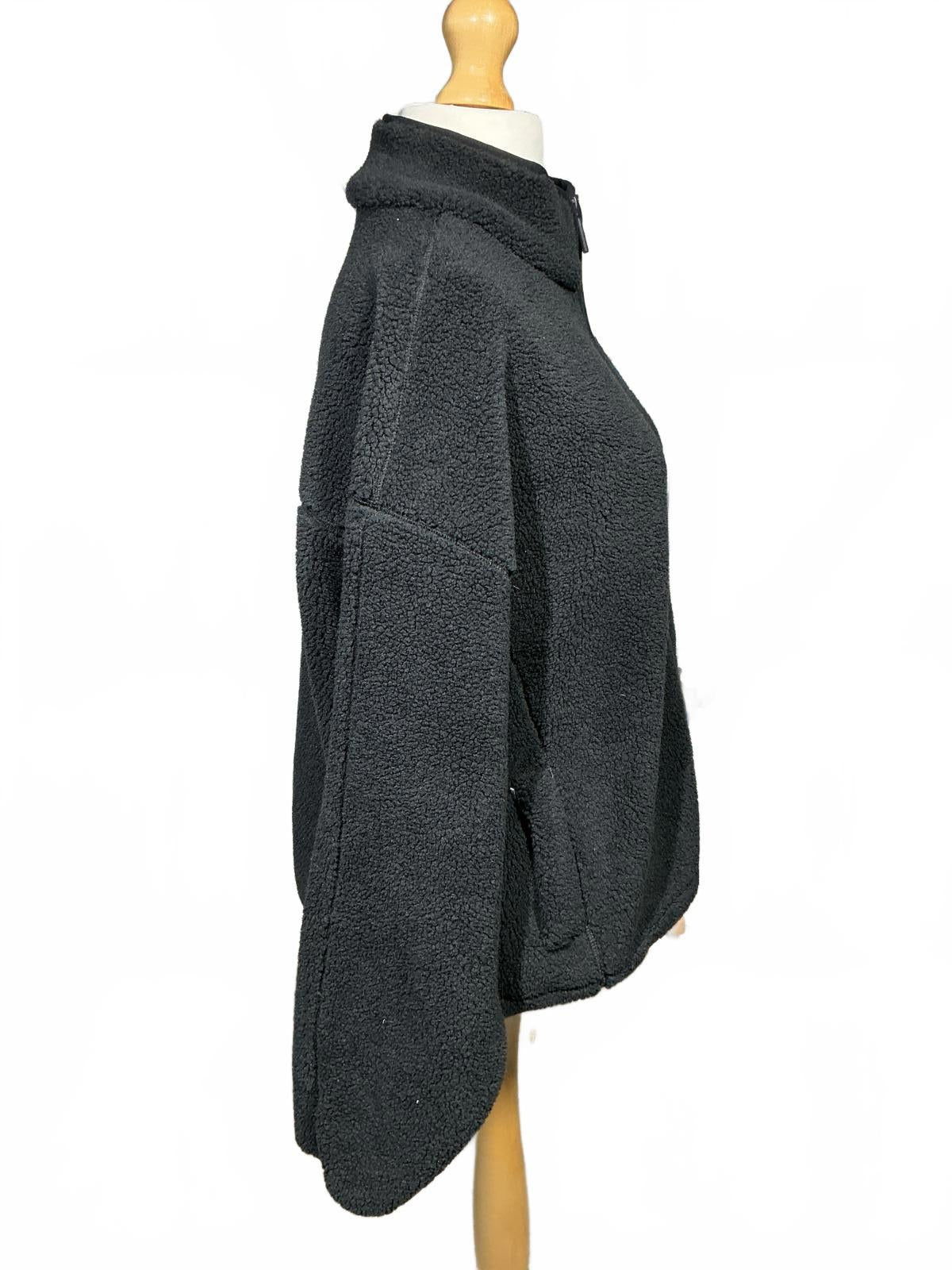 Jluxe Women's Black Sherpa Fleece Jacket Full Zip