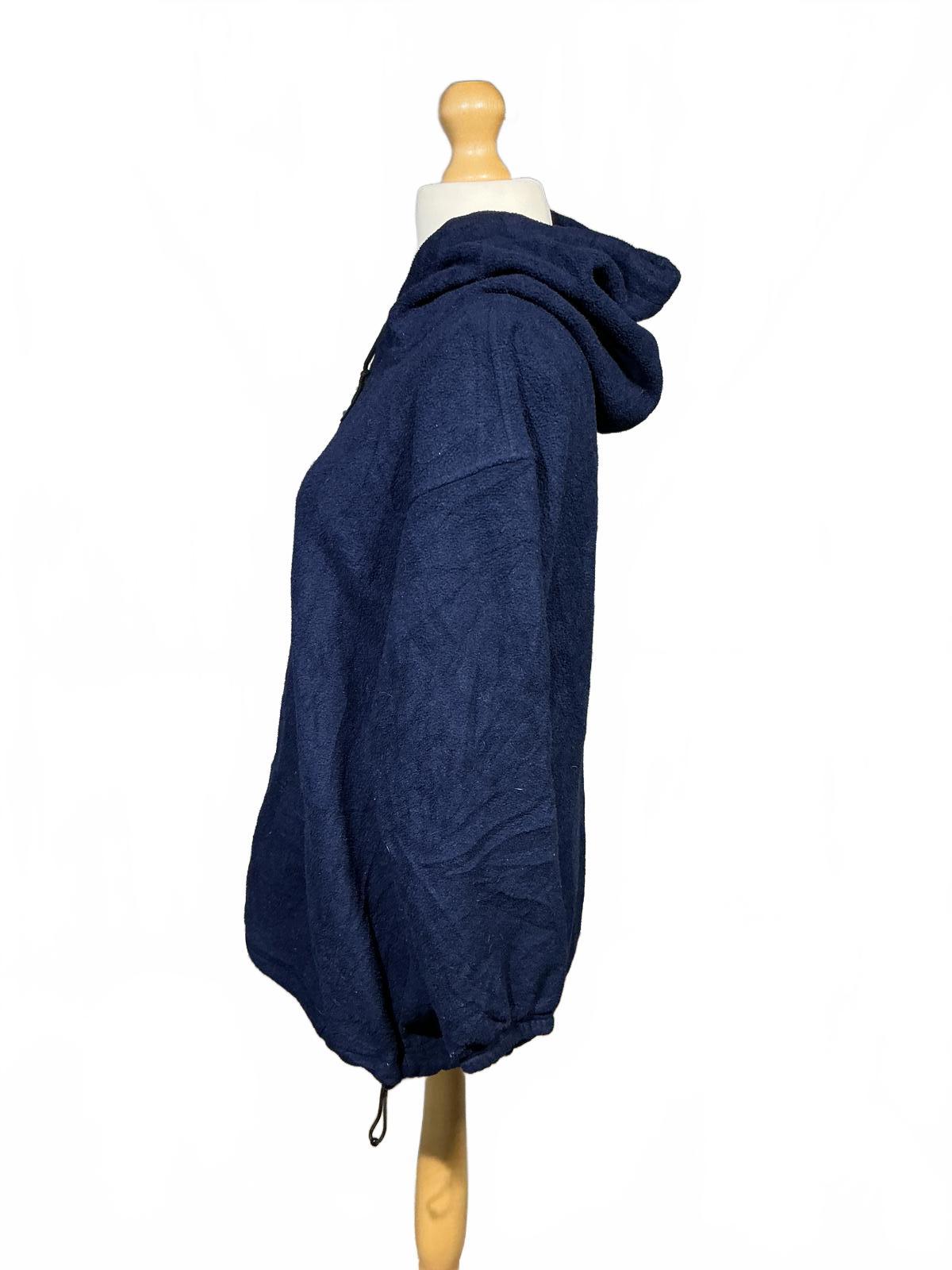Navy Blue Fleece Women's Hoodie Sweatshirt