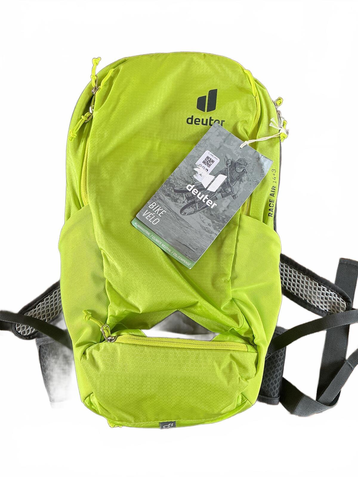 Deuter Race Air 14+3 Lightweight Ventilated Cycling Backpack Green