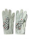 Dega White Cabretta Leather Gloves Size M/L for L/H