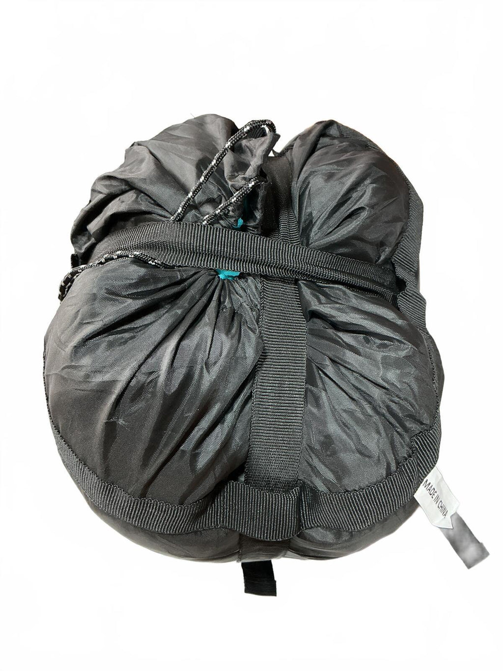 MCOTA Single Adult Sleeping Bag Teal/Black Mummy Style Camping Bag with Sack