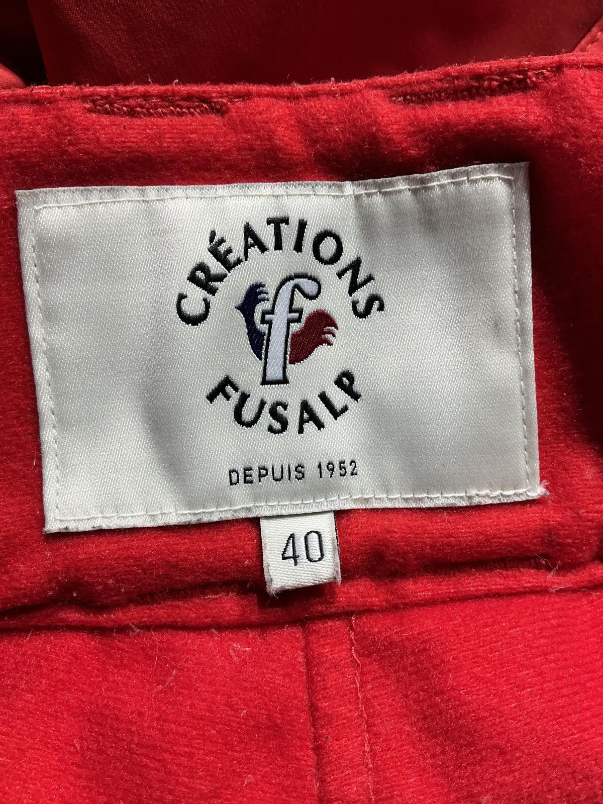 Fusalp Ladies Red Ski Trousers Size 12