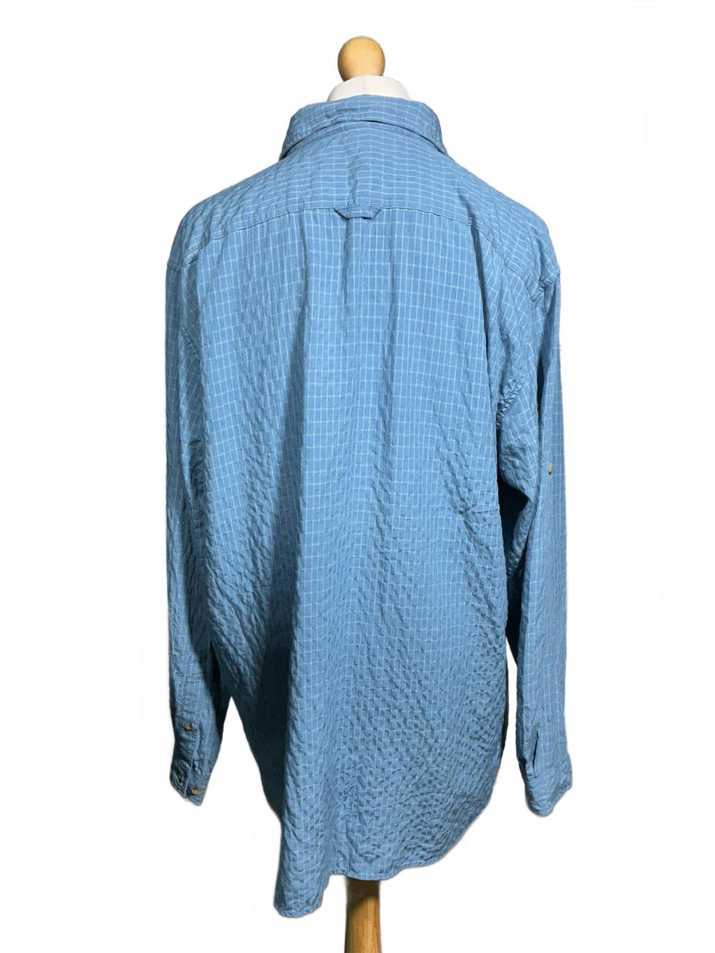 Men's The North Face Light Blue Button-Up Shirt XXL