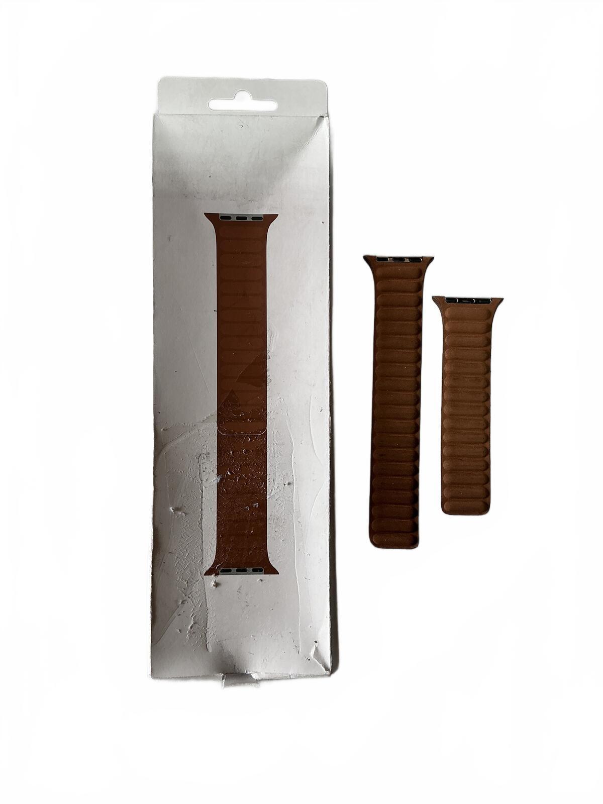 Apple Caramel Magnetic Leather Loop Strap for Apple Watch Size 42mm/44mm Brown