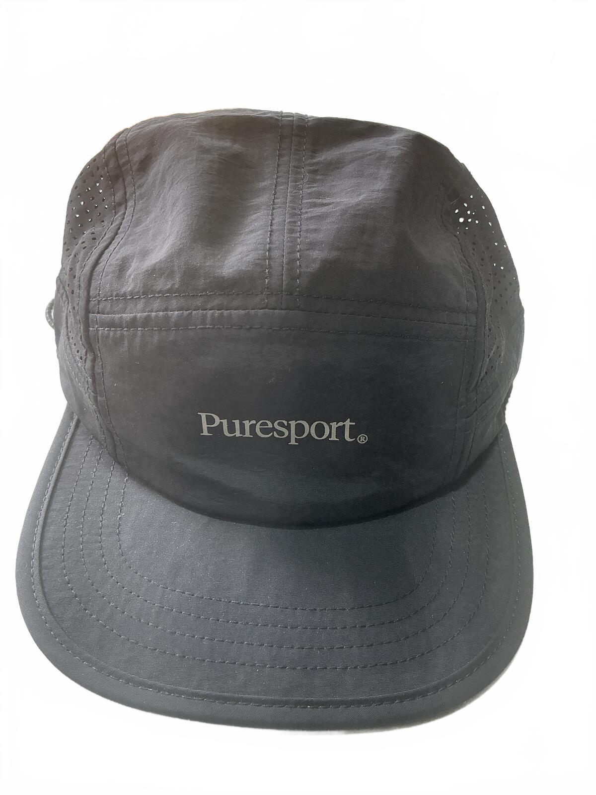 Puresport Black Lightweight Adjustable Ventilated Cap OSFA Running/Trailrun