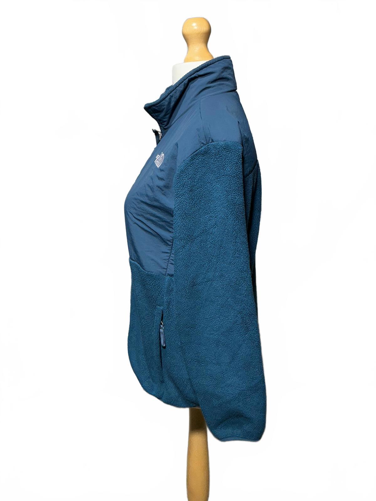 The North Face Girls Blue Fleece Jacket with Zip-Up Front