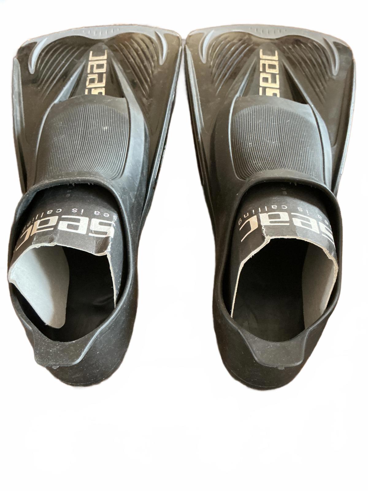 SEAC Speed S Black Snorkeling Fins Size 38-39 UK 5 1/2 - 6 1/2