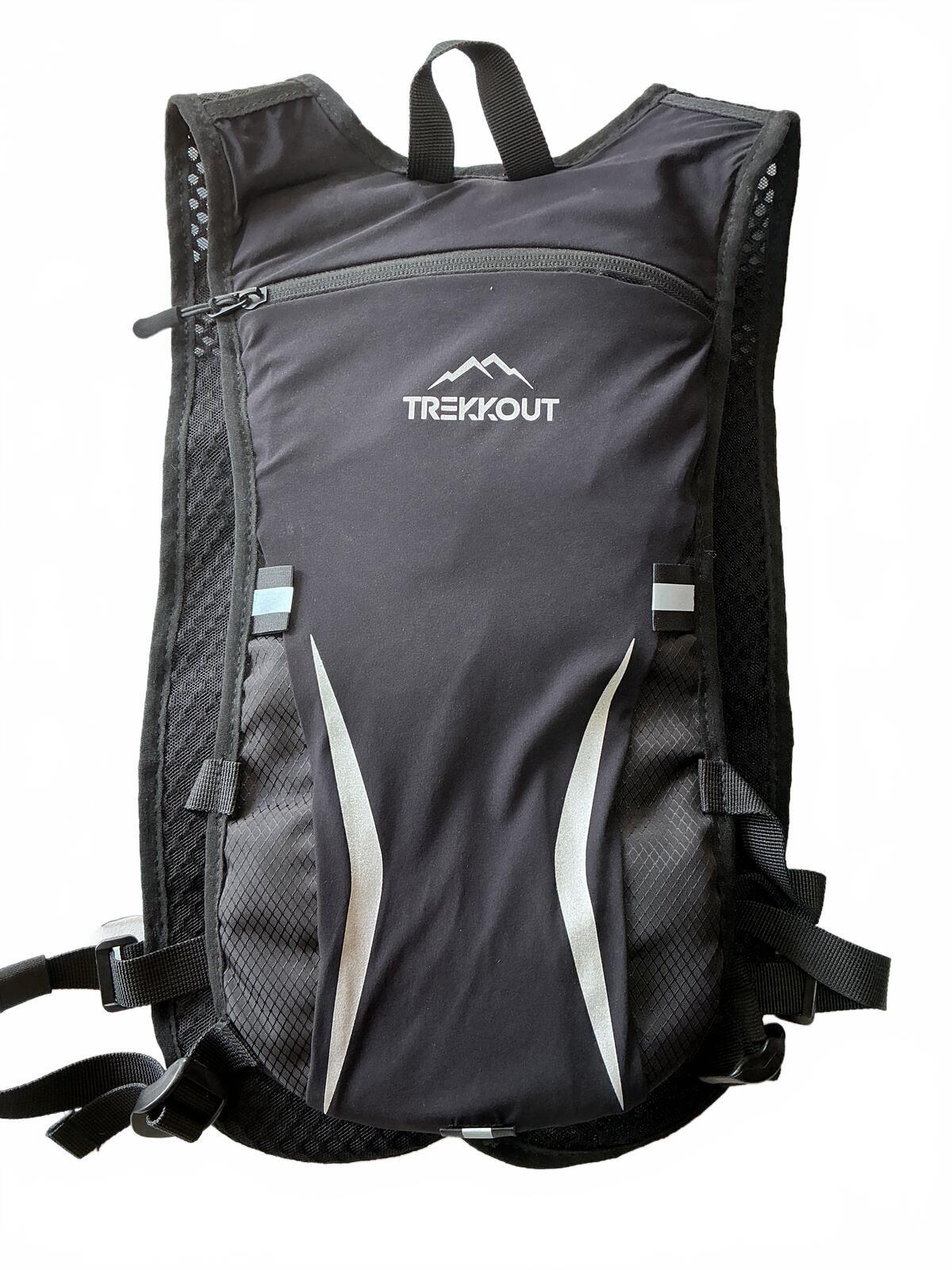 Trekout Black Lightweight Running Pack Vest with Multiple Pockets