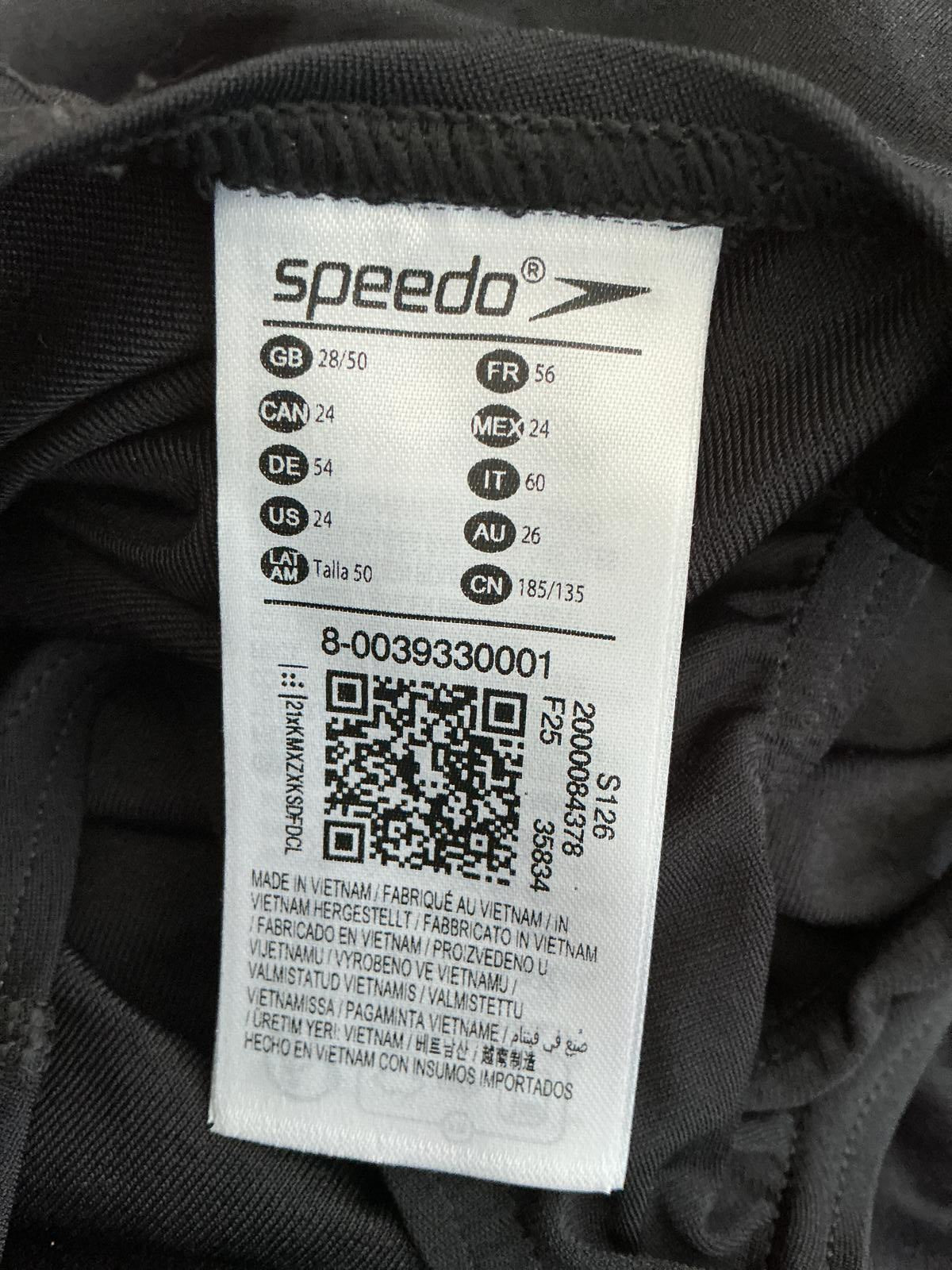Speedo Black One-Piece Endurance + Swimsuit Size UK 28/50