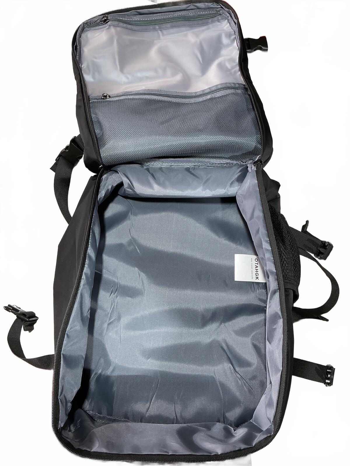 OTAHGK Large Black Travel Backpack Carry On Laptop Rucksack Unisex 40*30*20 24L