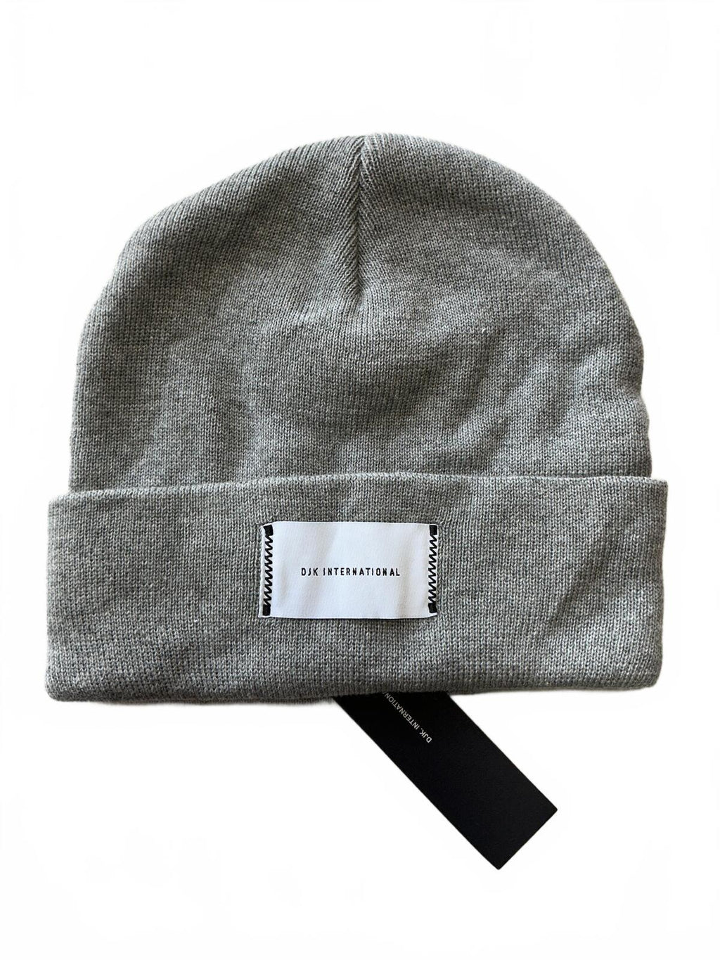 DJK International Grey Knit Beanie Hat Winter Warm Cuffed Hat One Size