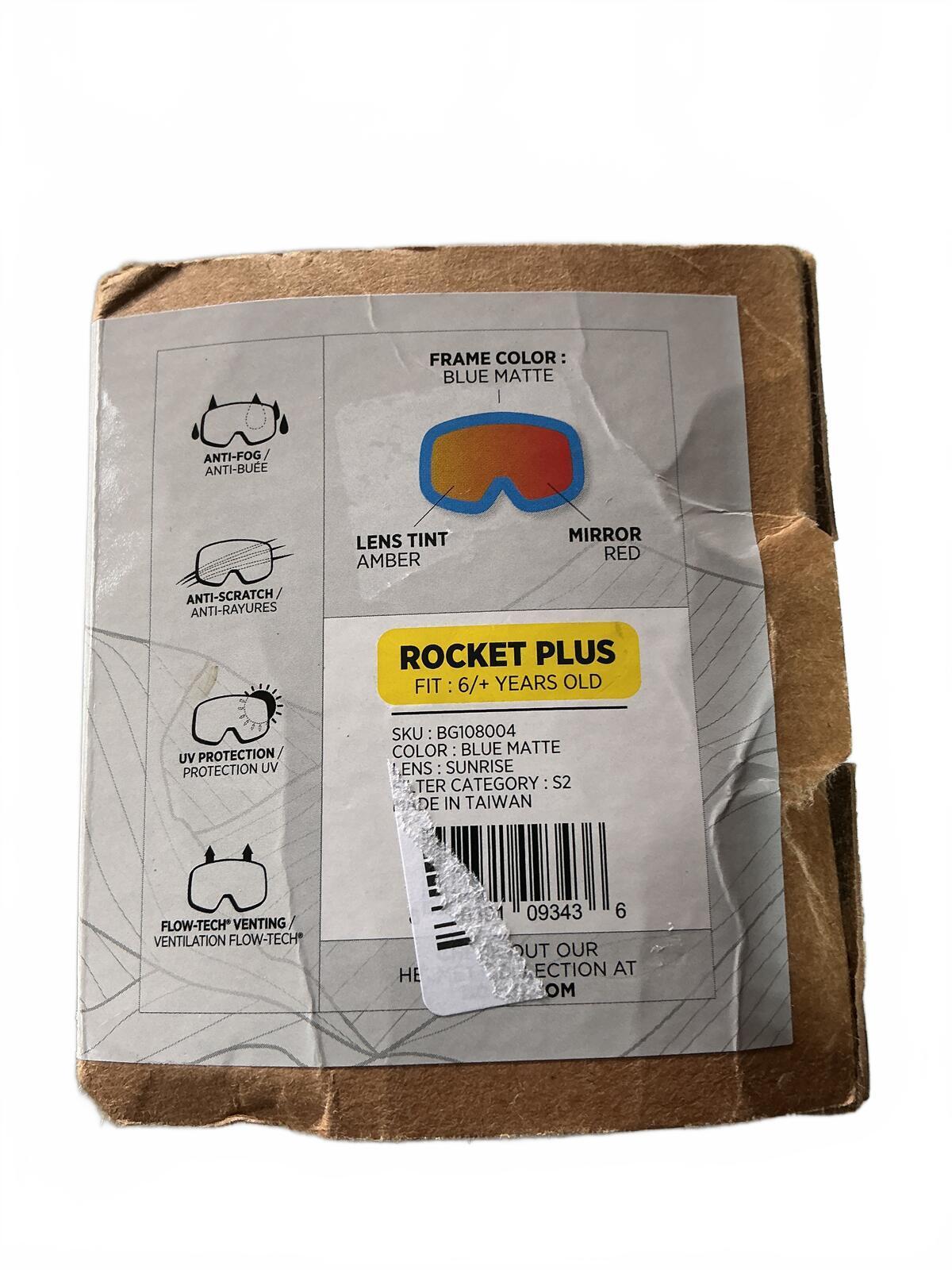bollé Rocket Plus Ski Goggles Blue with Orange Lens Fit Small 6+ Years