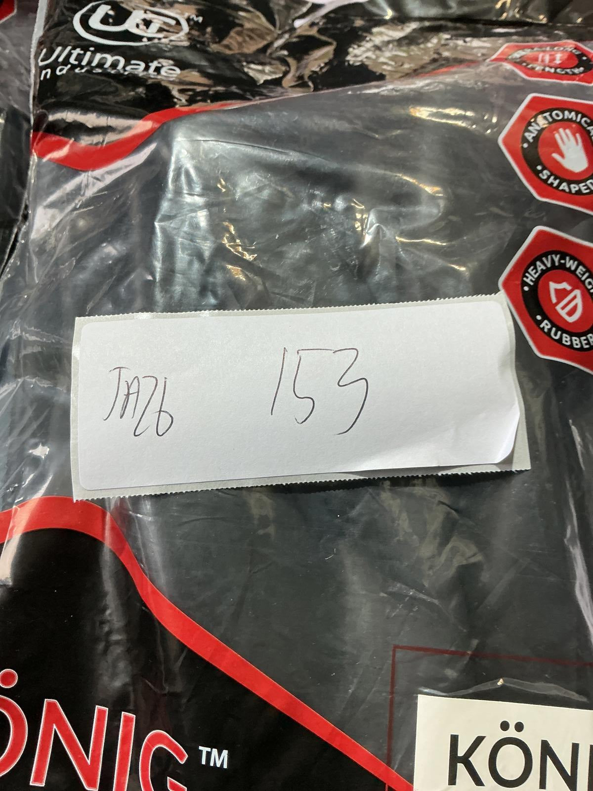König Black Natural Rubber Gauntlet Gloves Size 44