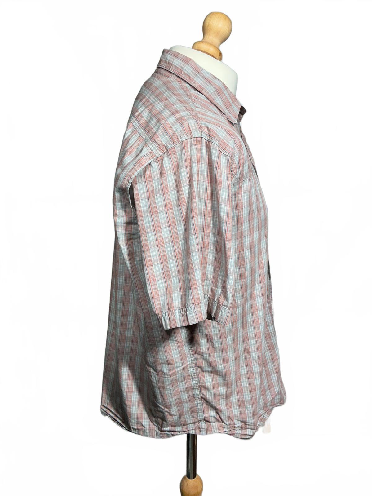 Men's Casual Hiking Short Sleeve Checkered Shirt