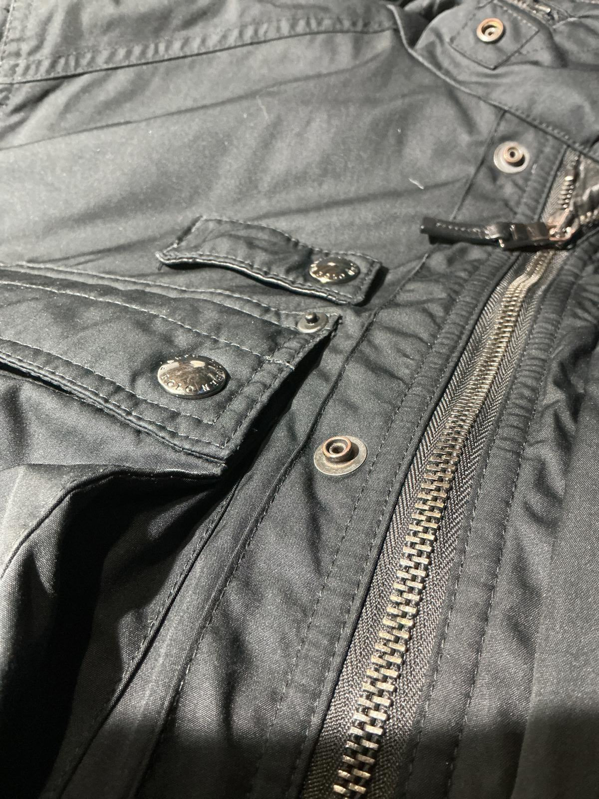Black Men's Utility Ralph Lauren Jacket with Multiple Pockets and Hood