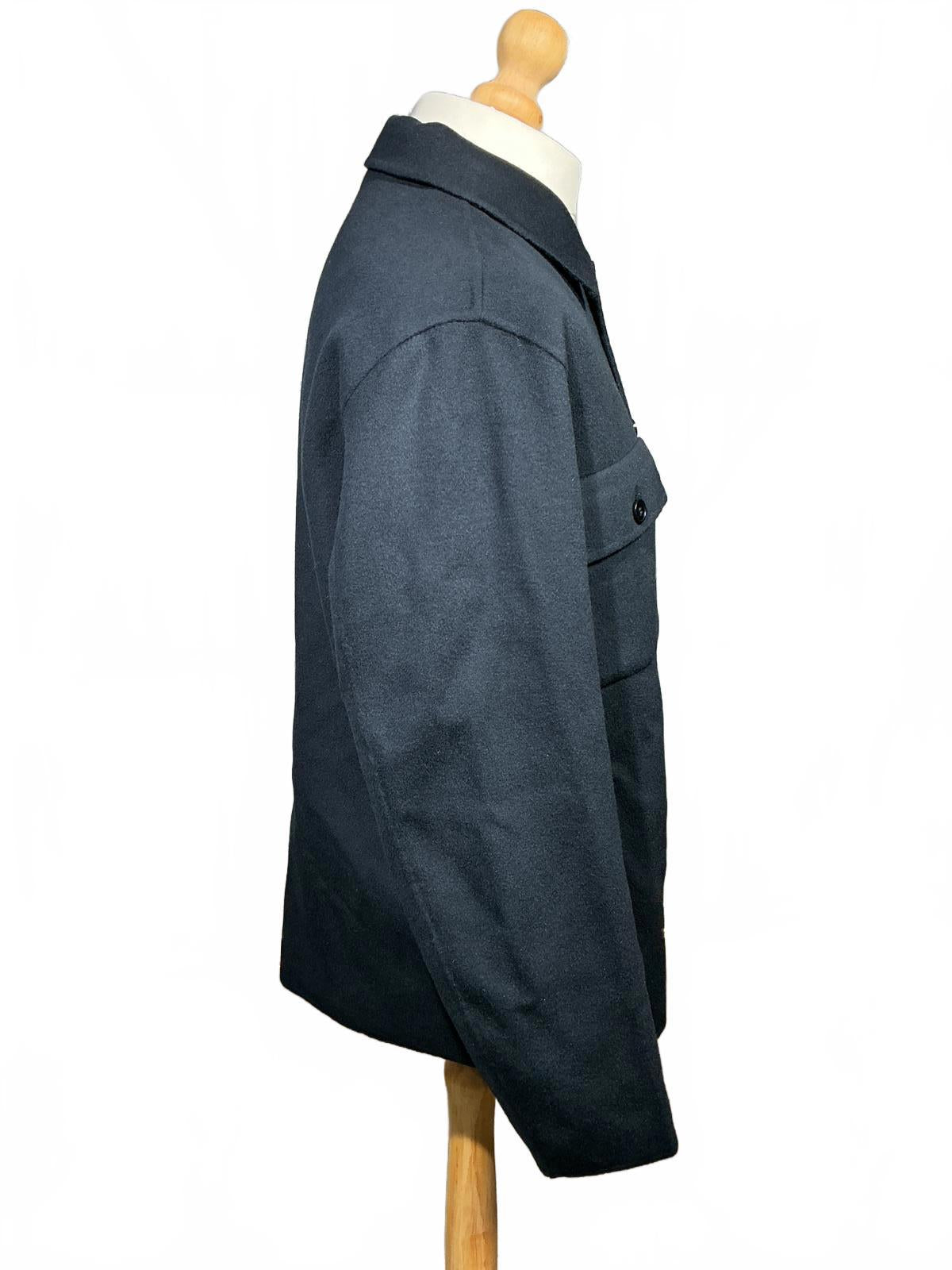 Men's Arket Navy Utility Jacket with Button Closures