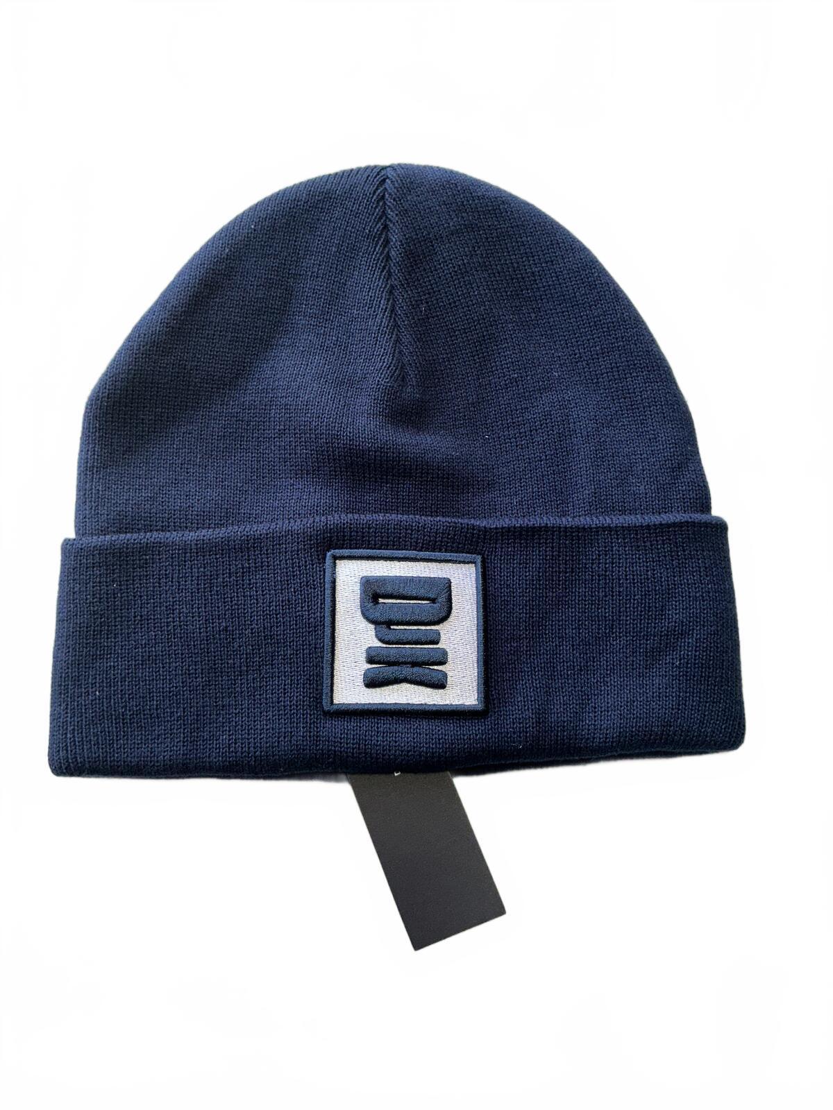 DJK International Navy Blue Knit Beanie Hat Warm Winter Hat One Size