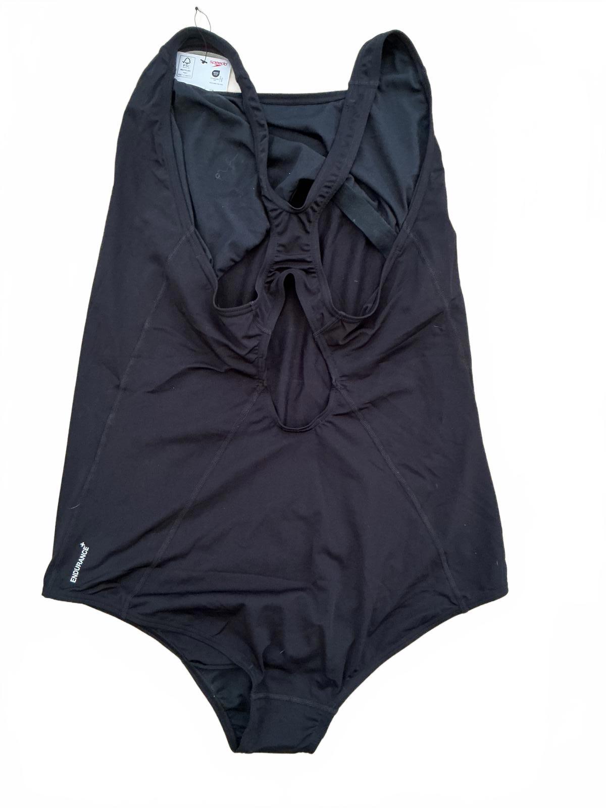 Speedo Black One-Piece Endurance + Swimsuit Size UK 28/50