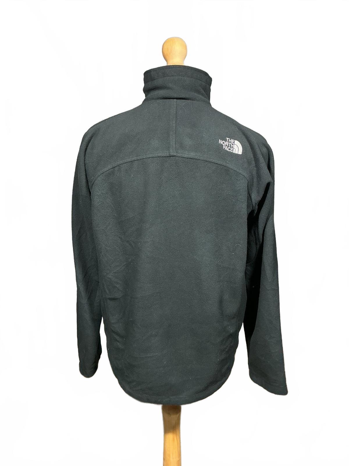 The North Face Mens Black Fleece Jacket Full Zip Windwall