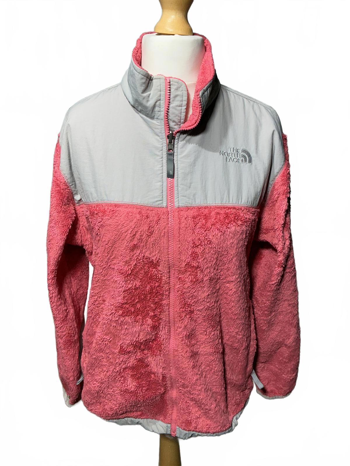 The North Face Girls Pink and Grey Fleece Jacket