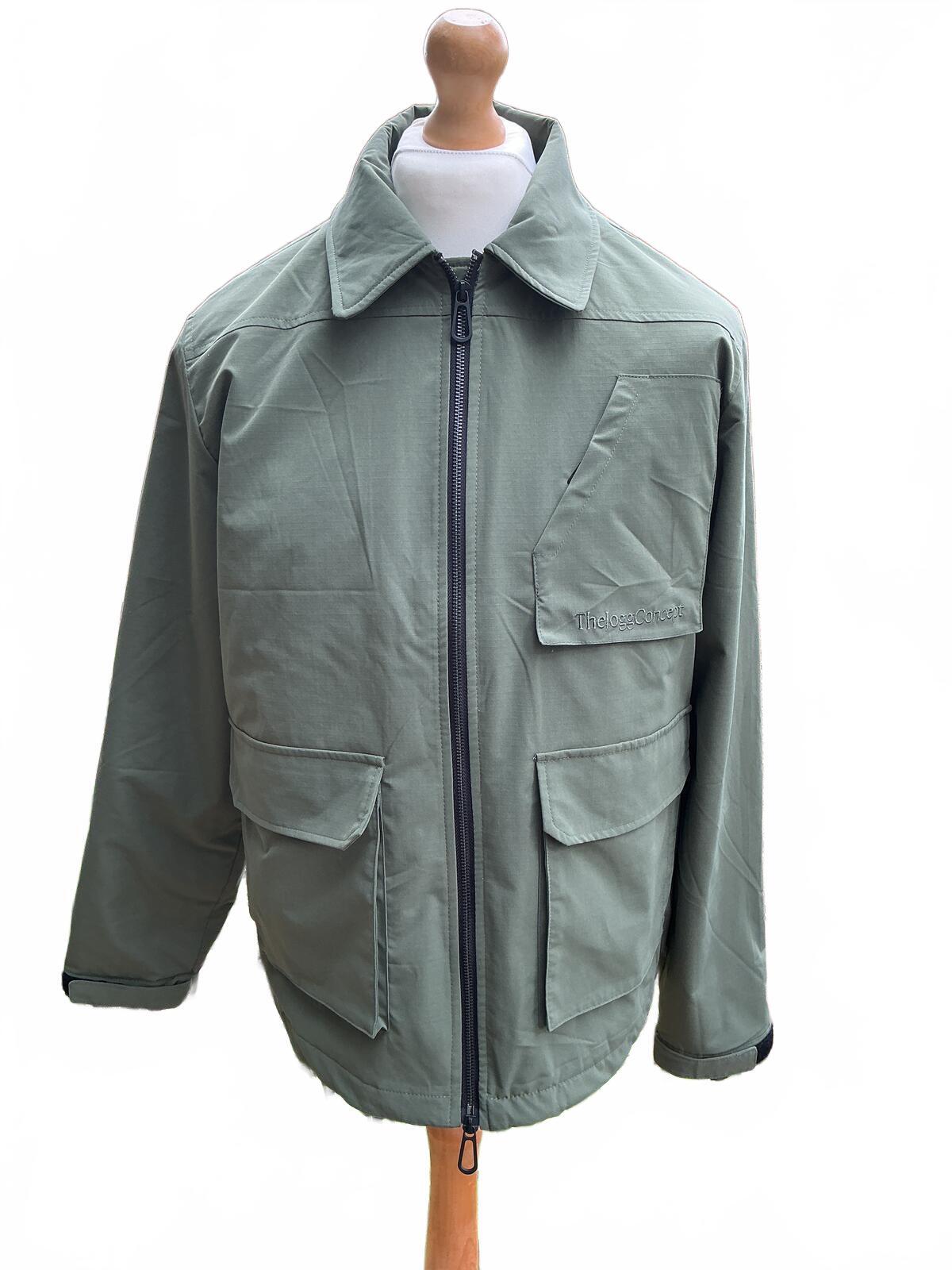 *NEW* ThejoggConcept JCMALVIN Green Jacket Size M Utility Pockets Zip Up Jacket.