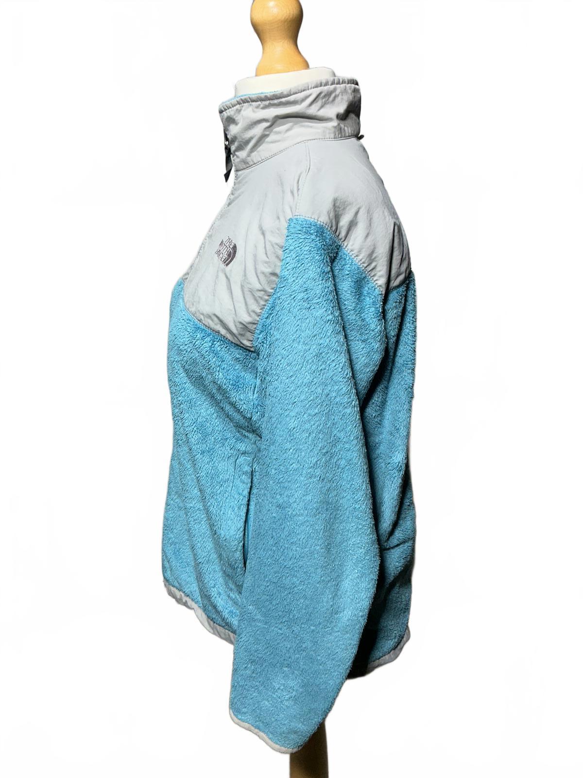 The North Face Girls Fleece Jacket Light Blue and Grey