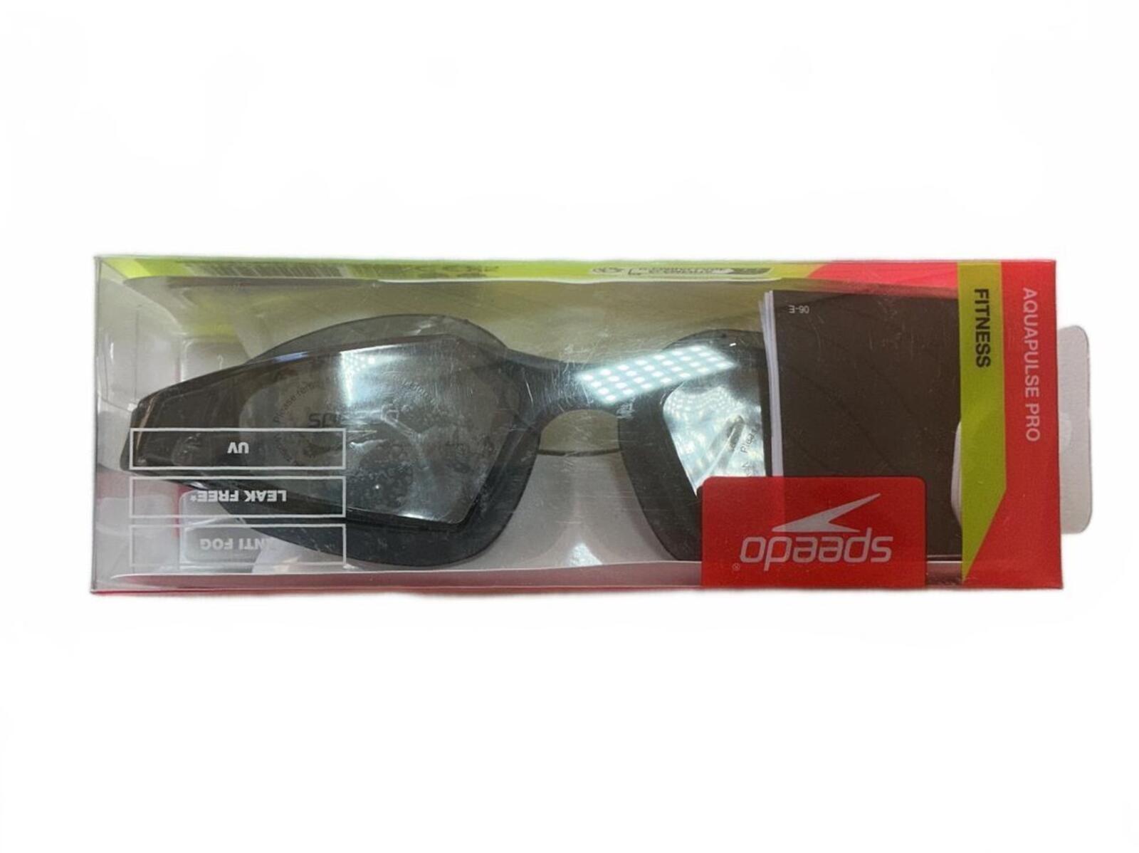 Speedo Aquapulse Pro Swim Goggles Black UV Protection Size Medium
