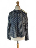 Sweaty Betty Explorer Cropped Zip Up Jacket Women S Blue Geo Print Ultra Light