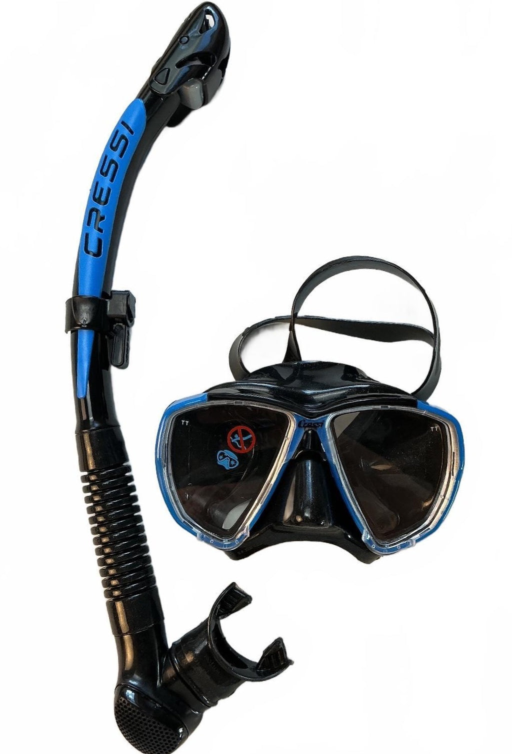 Cressi Adult Snorkeling Big Eyes Mask and Alpha UD Snorkel Combo