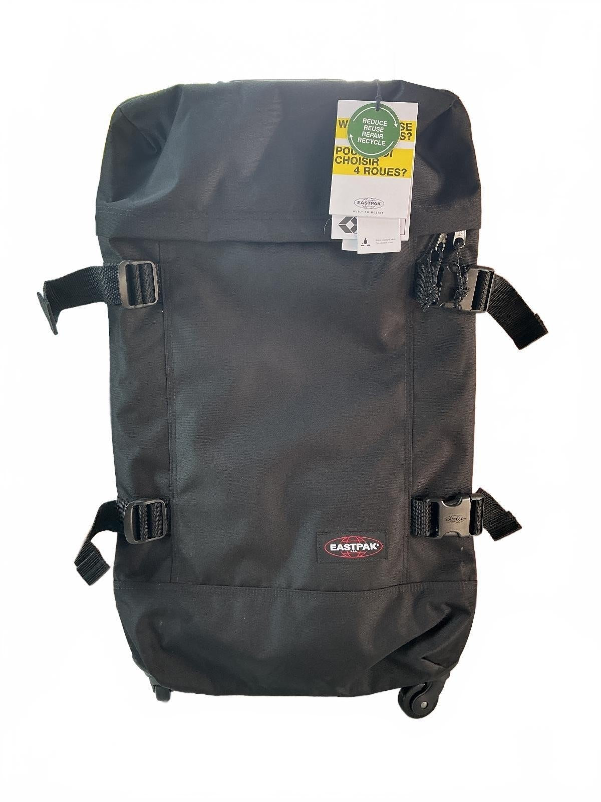 Eastpak Trans4 M 68L Unisex Black Travel Trolley Suitcase with 4 Wheels