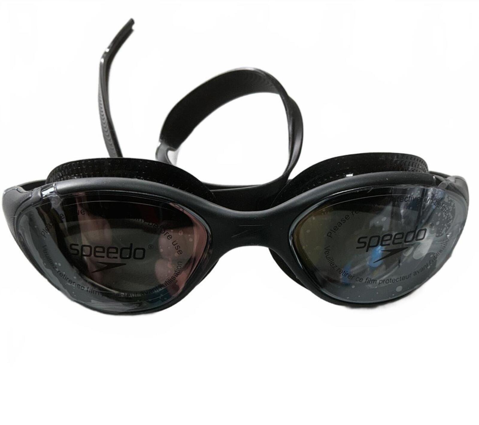 Speedo Adult Biofuse Swimming Goggles Black + Cressi Loira Long Hair Cap
