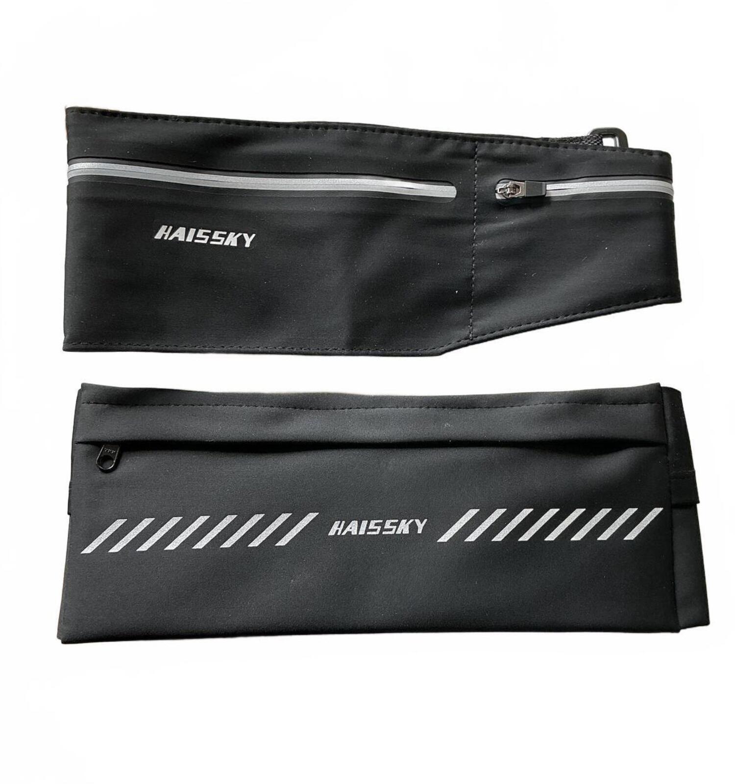 2*Haissky Adjustable Running Waist Belt with Phone Pocket and Reflective Strip