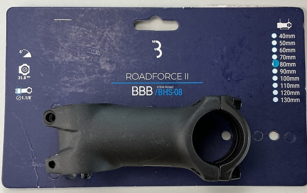 BBB Roadforce II Stem Road Black 80mm