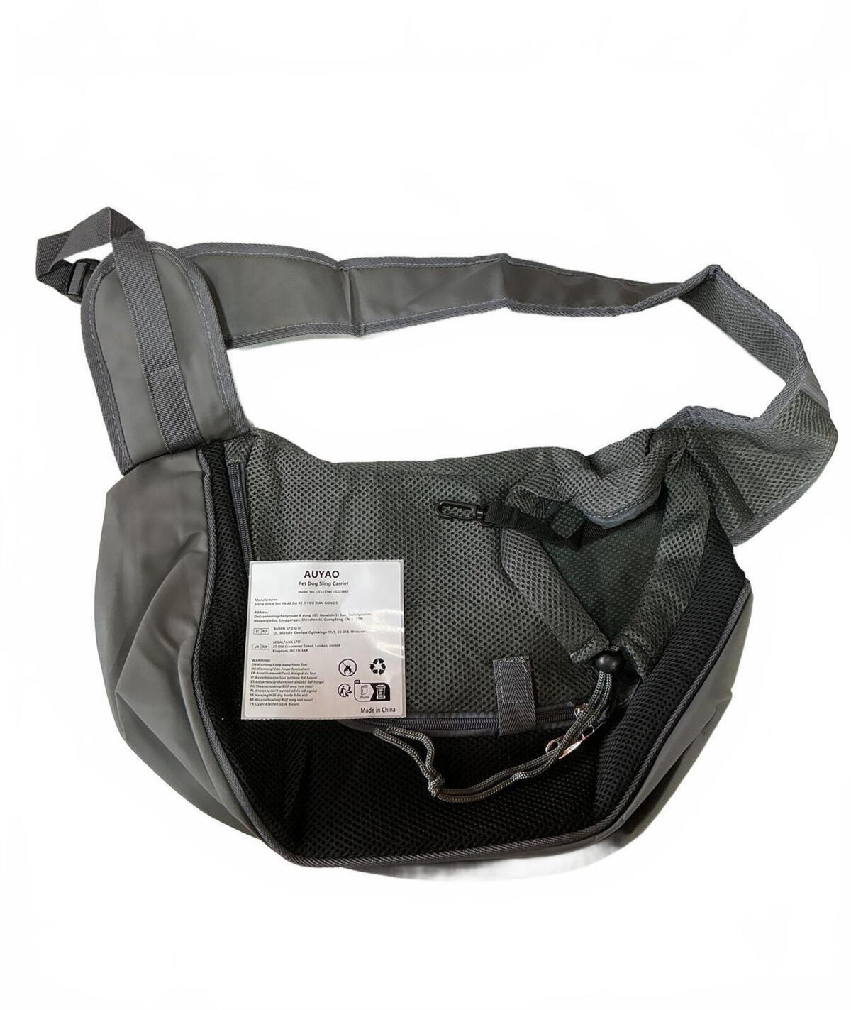 AUYAO Pet Dog Sling Carrier Adjustable Mesh Comfortable Size Medium