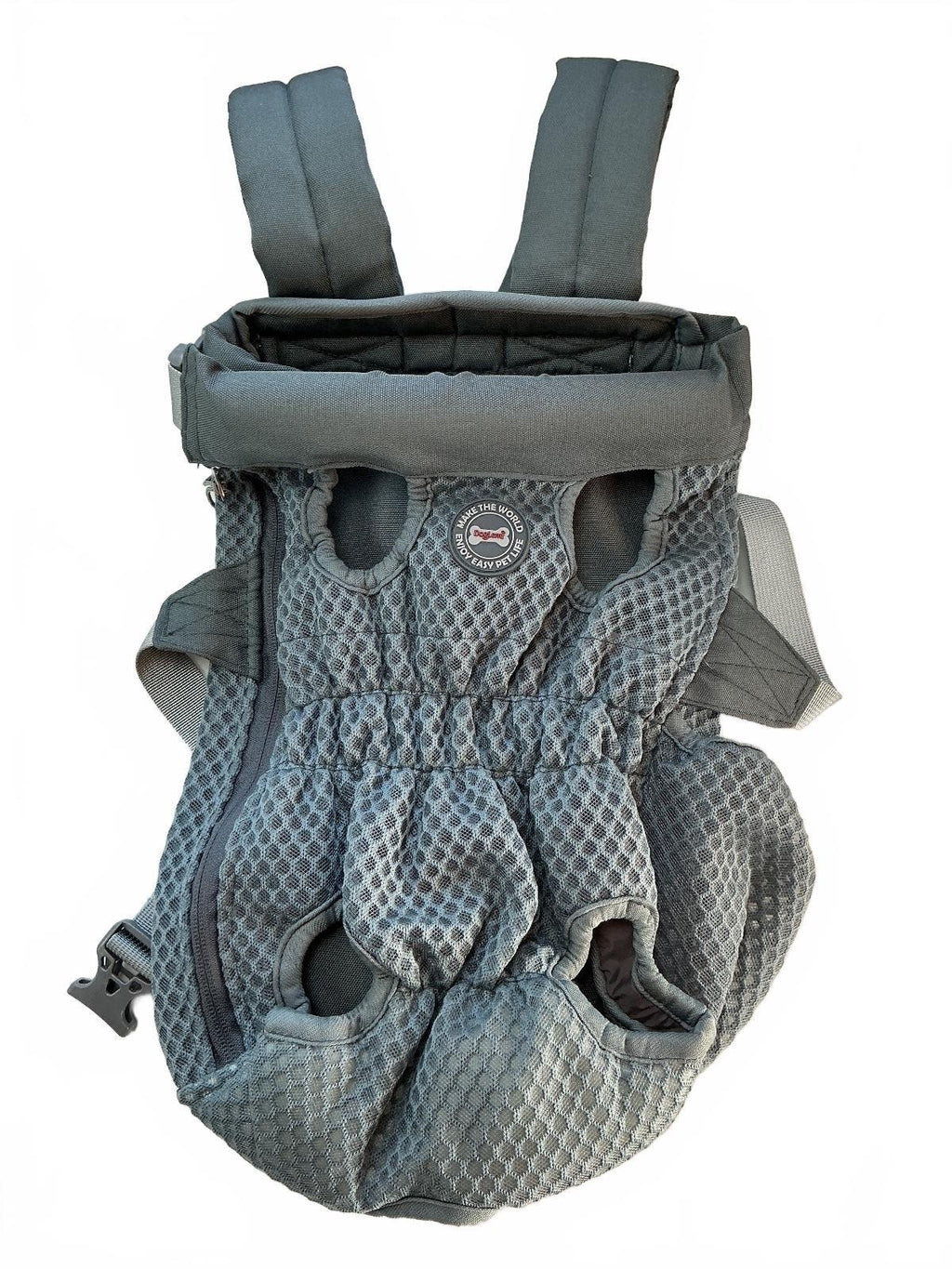 Allsopets Dog Carrier Backpack Medium Grey Adjustable Straps Comfortable Cushion