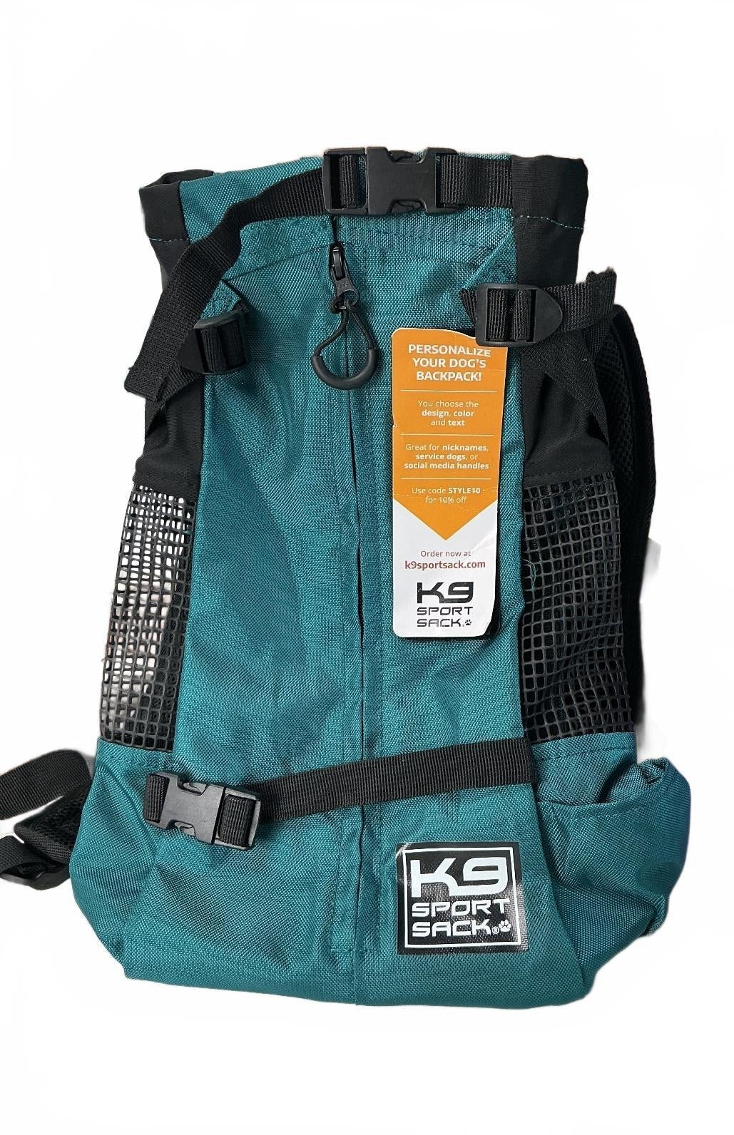 K9 Sport Sack Dog Backpack Small Teal Ventilated