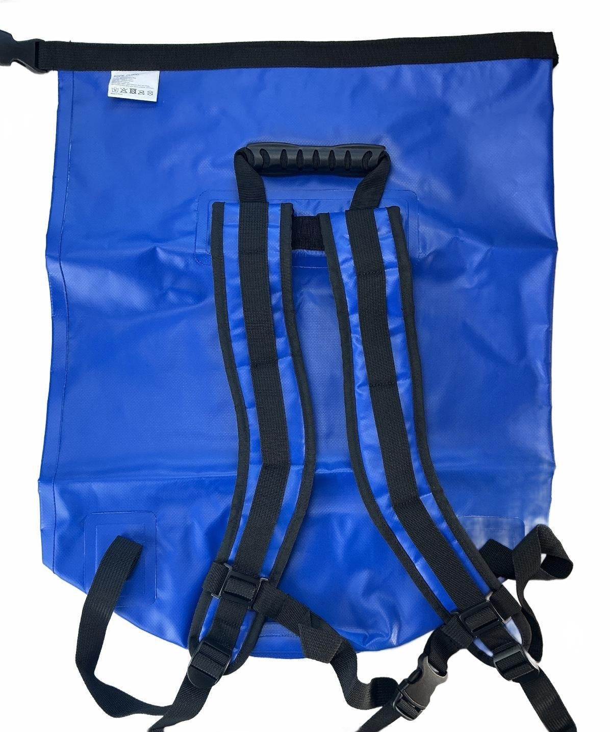 Rock Cloud Waterproof Dry Bag 40L Unisex Blue Durable Double Strap