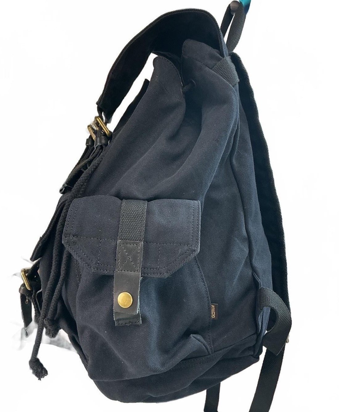 Gootium Backpack Unisex Black Canvas Durable Adjustable Straps Vintage Style