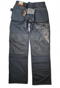 Scruffs Worker Plus Trousers Men's 34L Black Abratect Durable Workwear