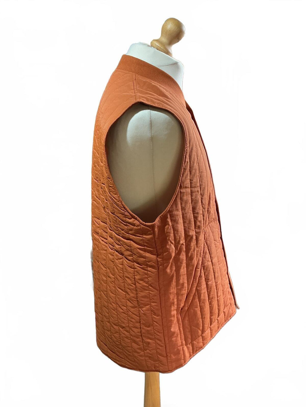 Fera Quilted Orange Sleeveless Vest Gilet Size Regular Xxl
