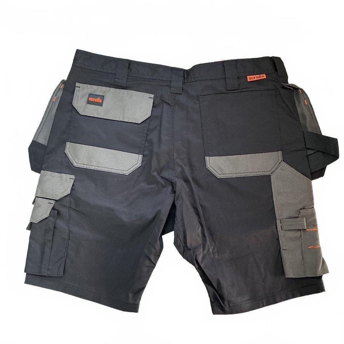 Scruffs Worker Plus Holster Shorts Men Size 36 Black Durable Lightweight
