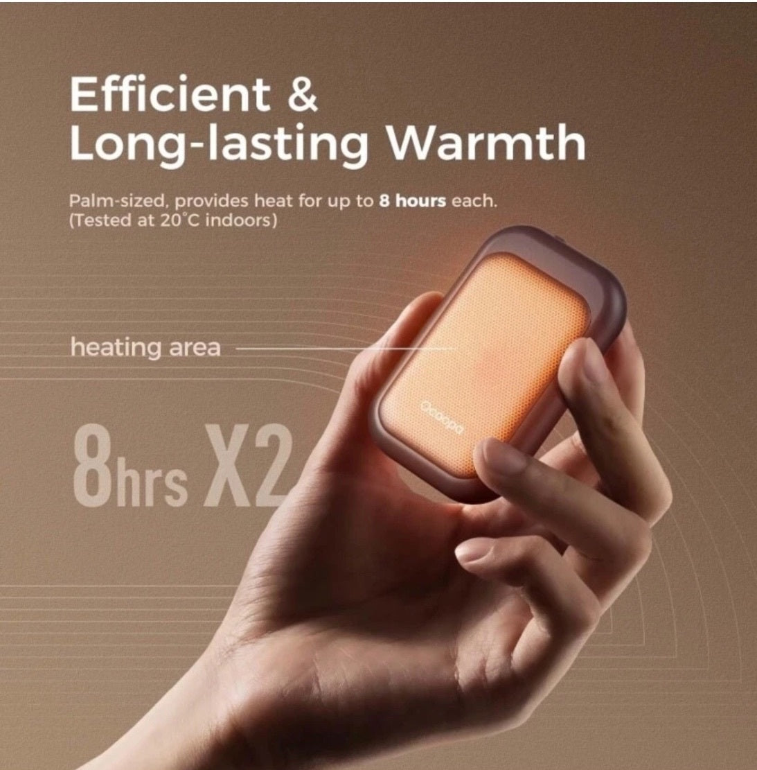 Ocoopa Rechargeable Hand Warmers Unisex Floral Pattern Portable Long-Lasting