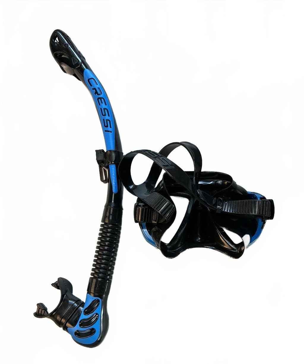 Cressi Adult Snorkeling Big Eyes Mask and Alpha UD Snorkel Combo
