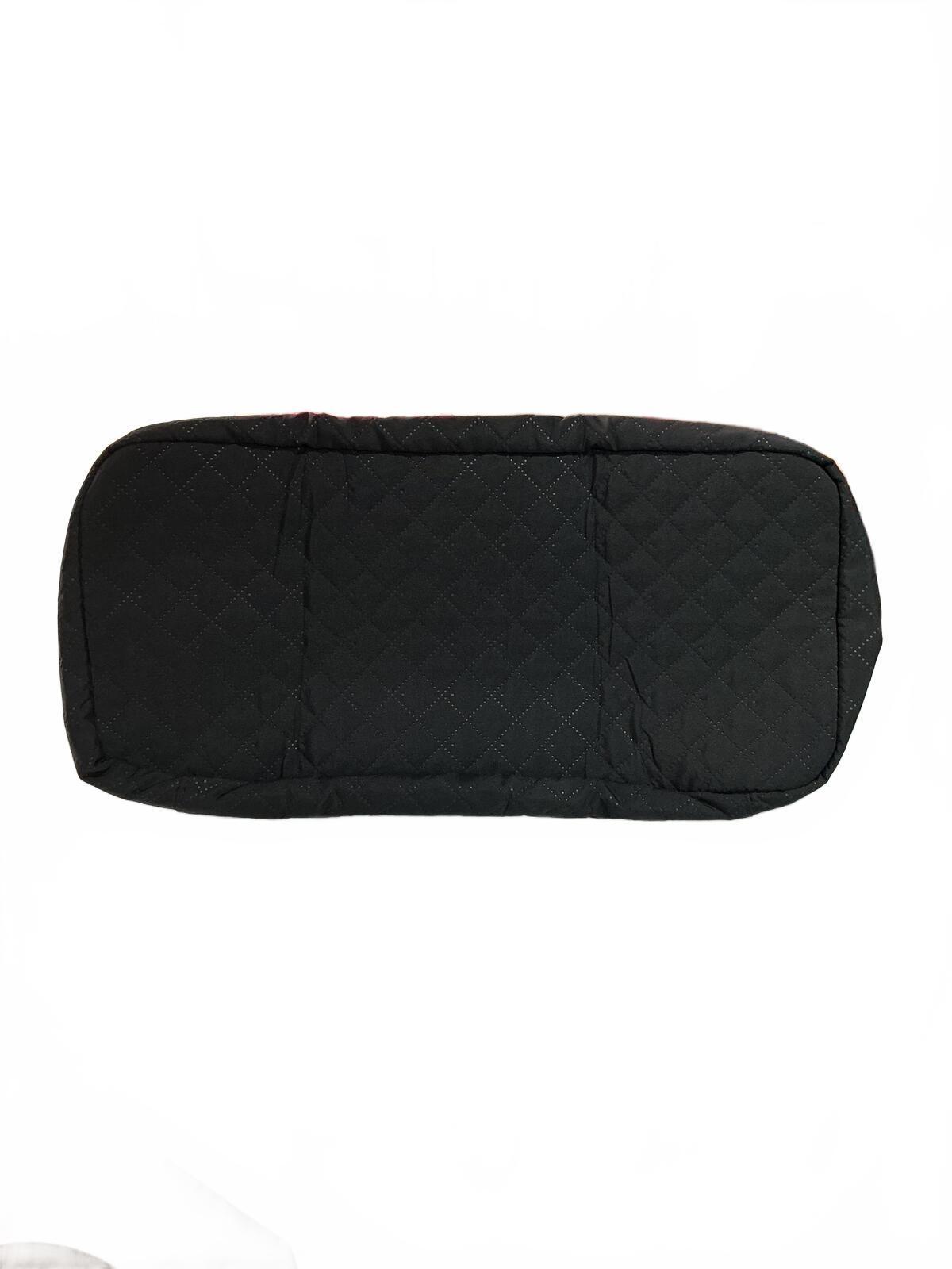 Hotor Large Black Quilted Travel Duffel Bag with Pouch