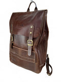 Oxford Chariot Luxury Leather Rucksack Brown Laptop Sleeve Multiple Pockets