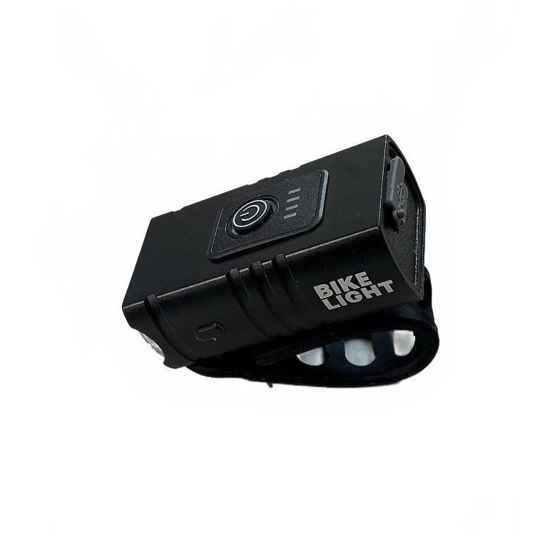 Rechargeable Bicycle Lamp Set Black Front and Rear USB Type-C