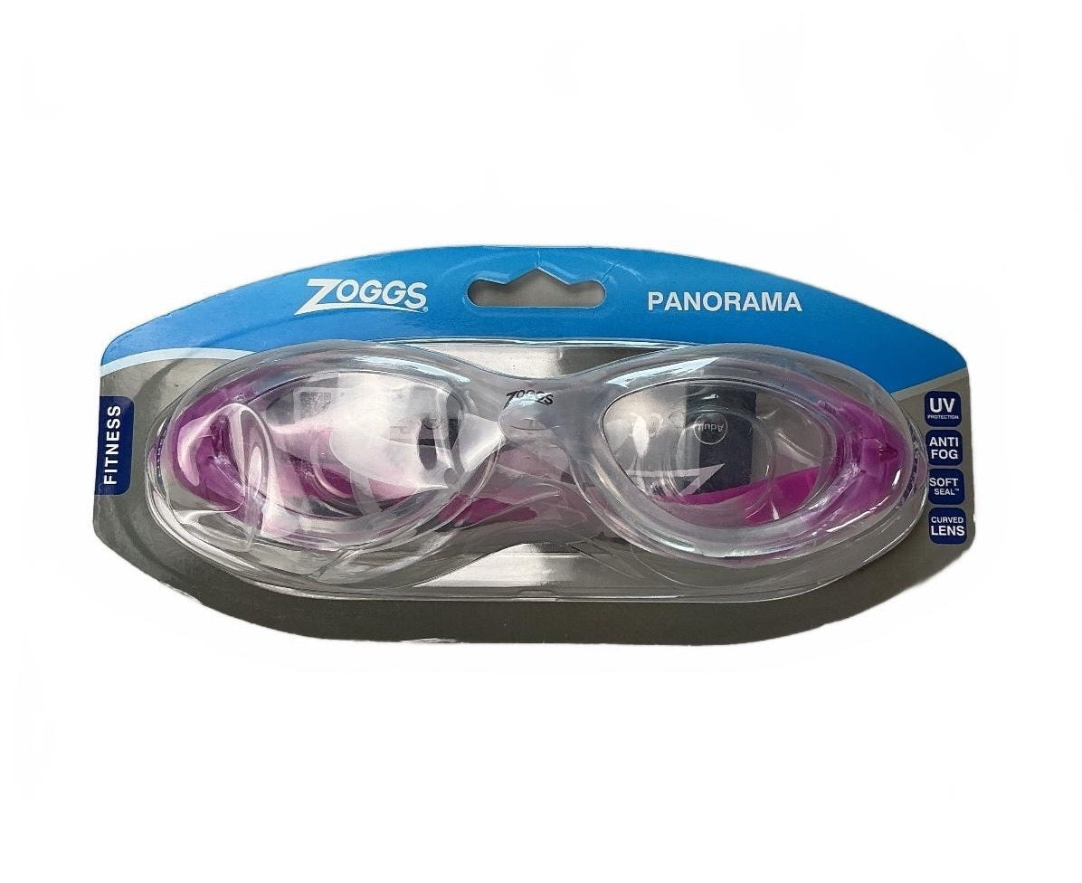 Zoggs Panorama Swimming Goggles Unisex Clear Purple Soft Seal